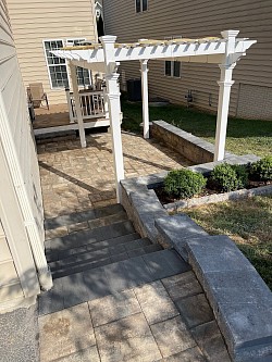 Patio and Pergola on Slope