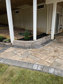 Under deck patio and walkway slope