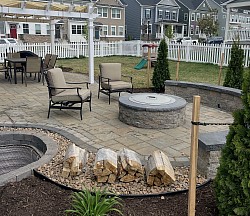 Patio Fire Pit and Pergola