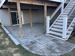 Patio Landing for the deck steps.
